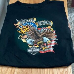 Harley-Davidson Crew Neck short sleeve t-shirt w/flag XL black